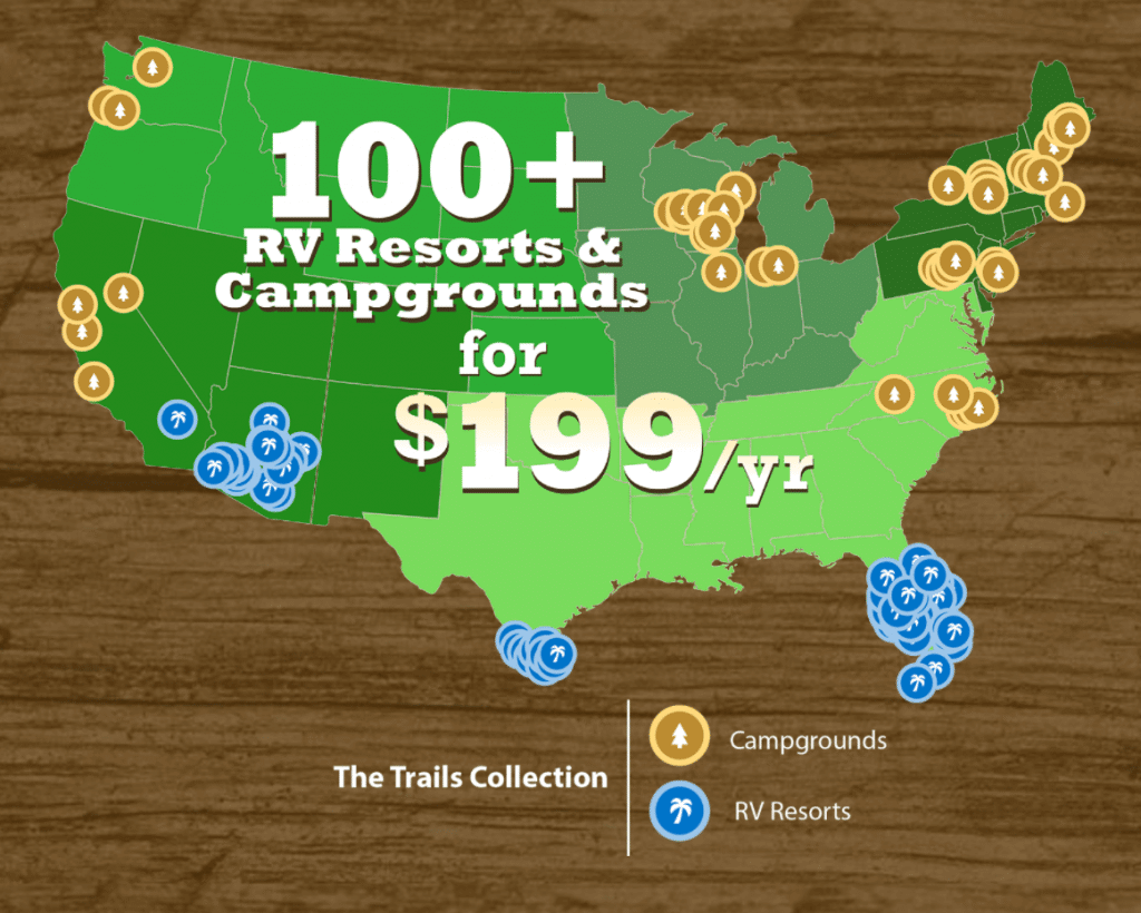 100+ RV Resorts and Campgrounds for $199 a year