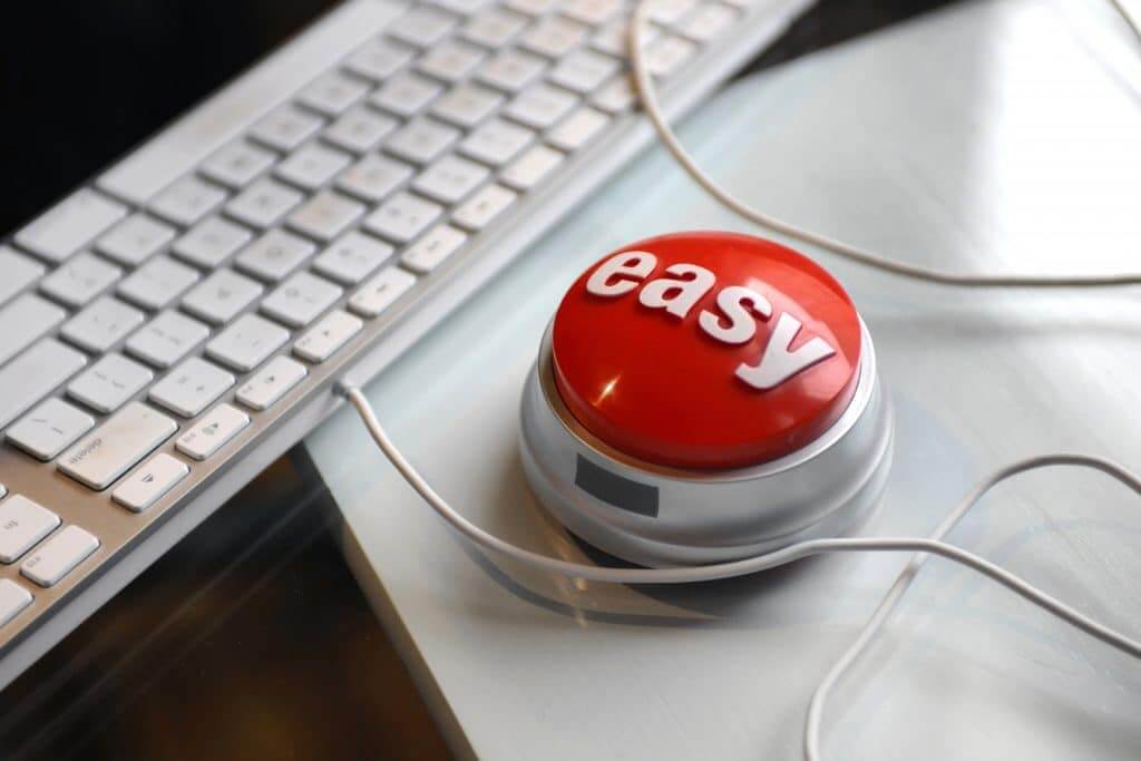 Easy button and computer keyboard