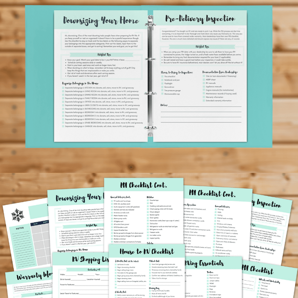 RV printables and worksheets - the perfect gifts for RV owners. 