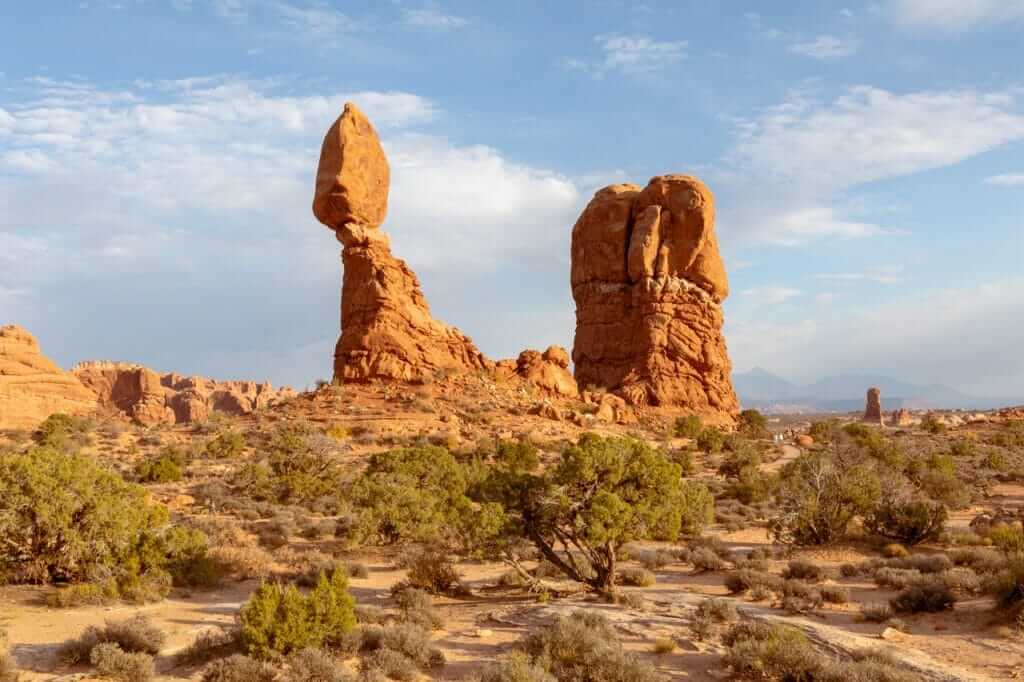 Balancing Rock in Arches National Park. This is a popular items when looking for things to do in Moab Utah.