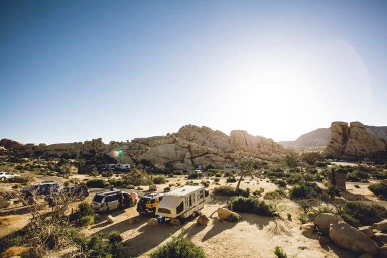 Camping With Your RV in Joshua Tree National Park Getaway Couple