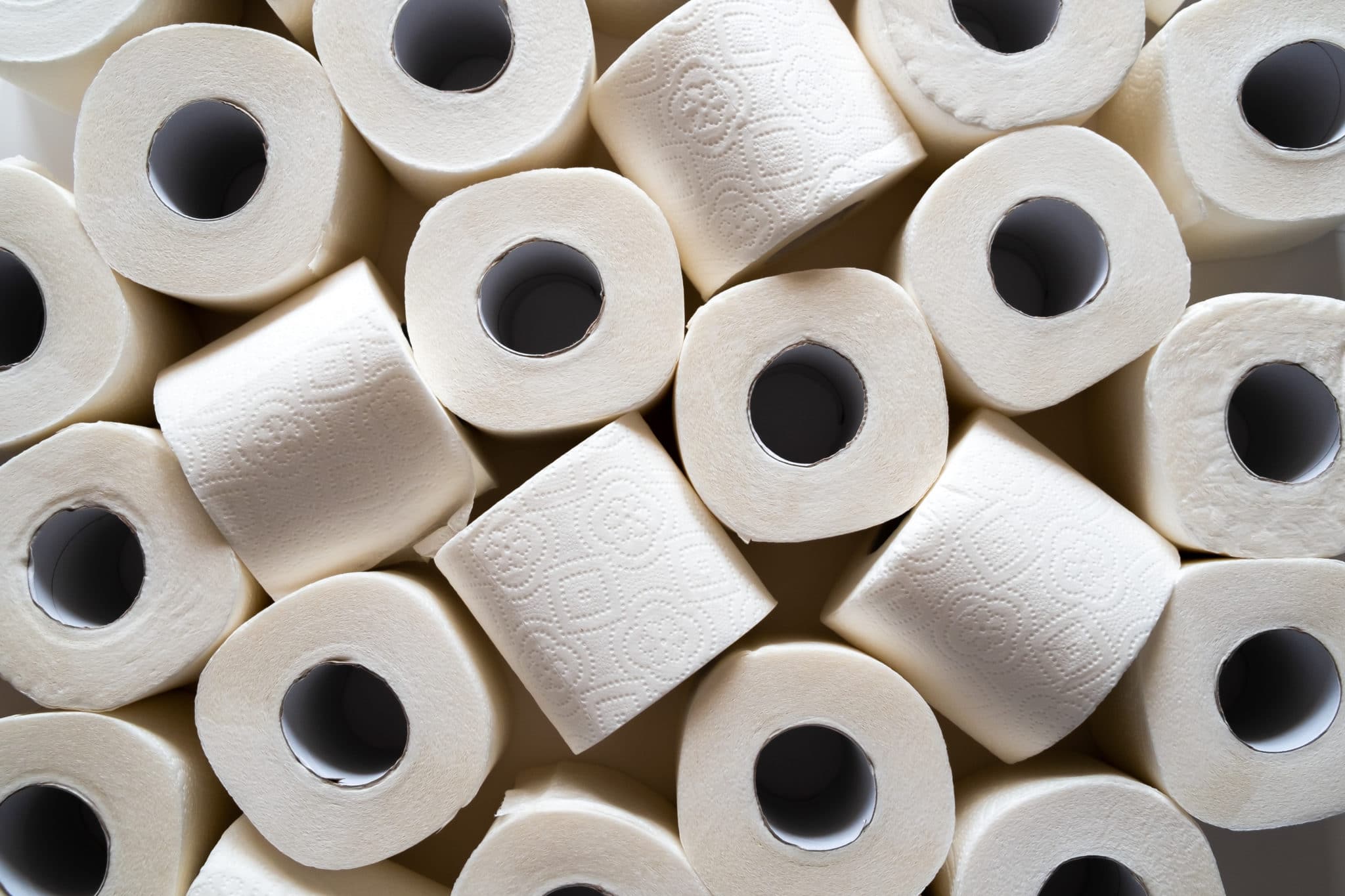 RV toilet paper in a huge pile
