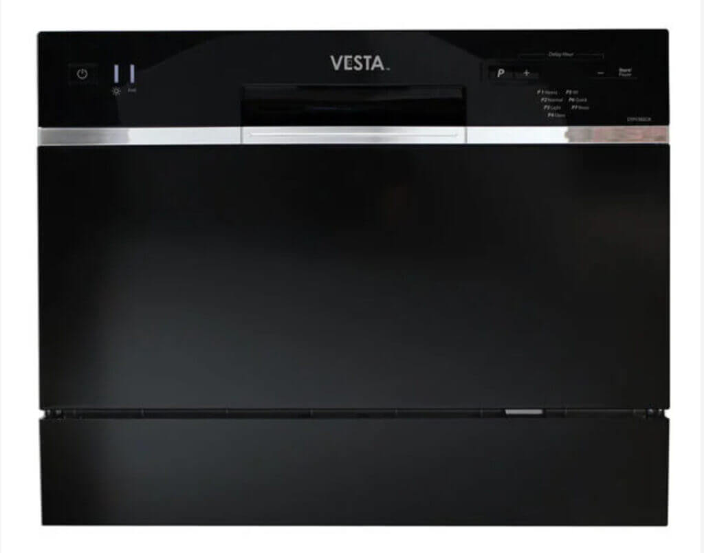 Product shot of the Vesta countertop RV dishwasher