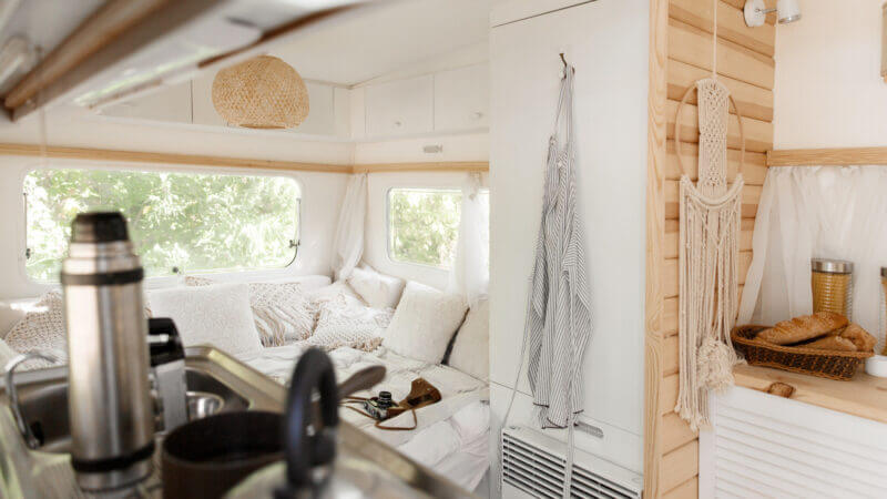 A re-decorated RV looks and feels more like a house with personalized touches!