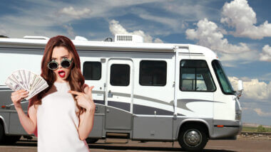 A woman is happy to know how to make money while RVing