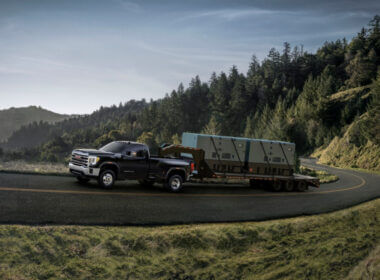 A 3500 truck tows a large trailer up a winding mountain road. Which is the best 3500 truck?