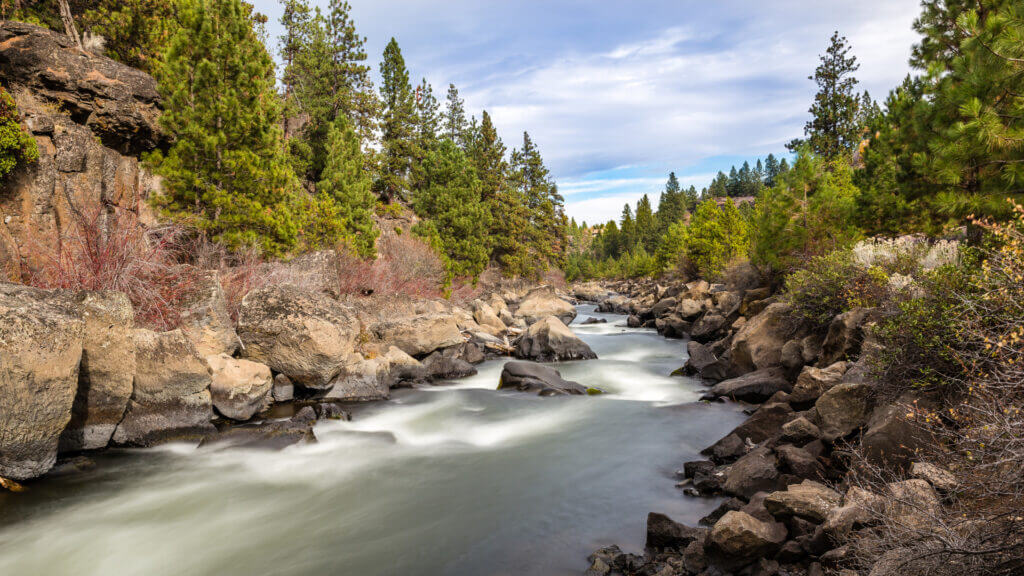 The Deschutes River is known for having some of the best fly fishing in the world and runs through the high desert of Bend, OR.