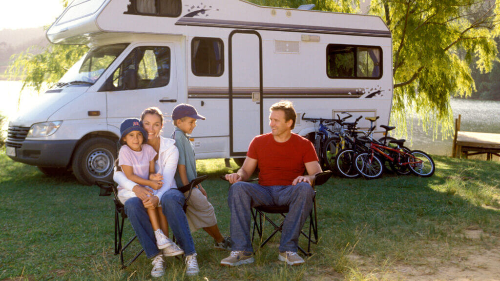 A class B RV is a smaller option for living in and lacks storage space.