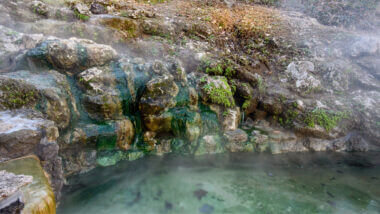A green hot spring pool in Hot Springs Arkansas, a hidden gem in the south.