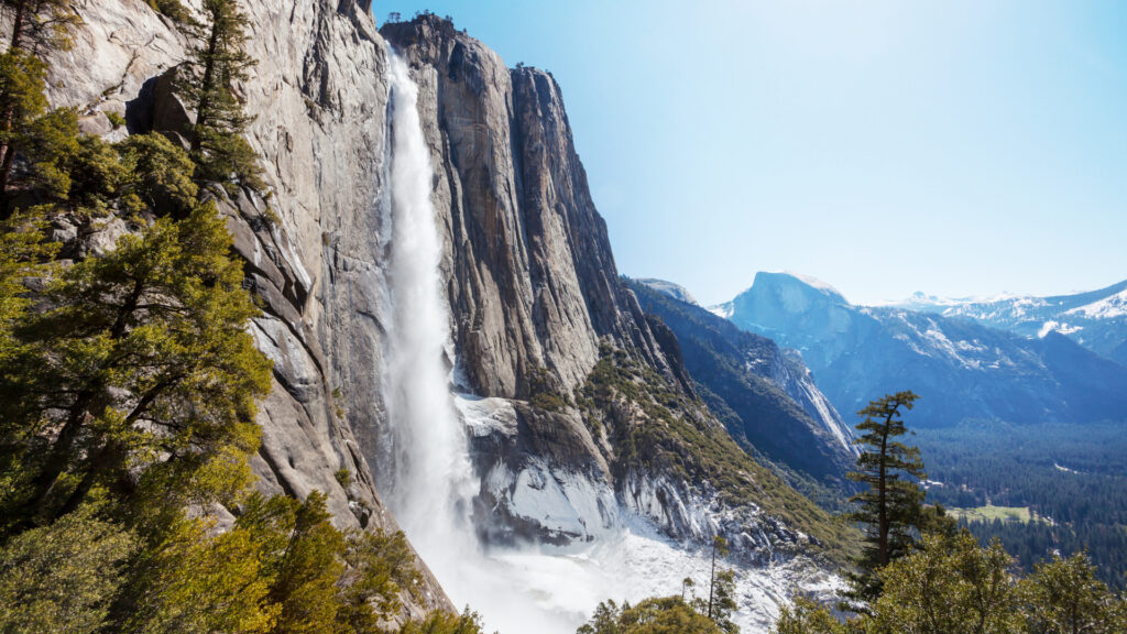 Yosemite Falls is a noteworthy sight to see while on your RV trip to Yosemite National Park.