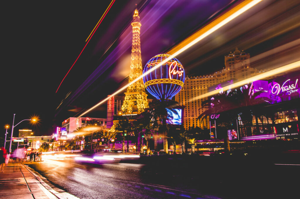 A long exposure of the Las Vegas Strip at night
