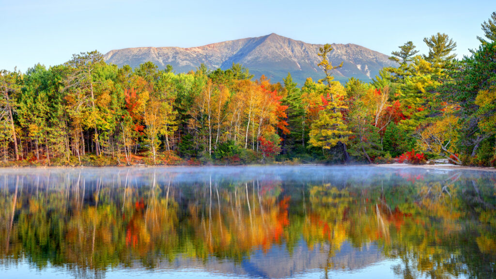 The Katahdin Woods and Waters national monument in Maine is a colorful site worth seeing and the highest peak in Maine.