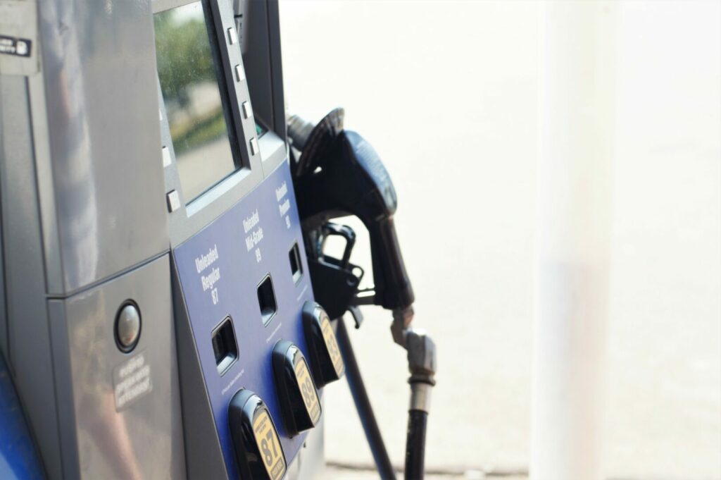 A gas pump at a gas station to fill up a gas tank. Drivers are able to pick three different options to put into their tank and it is important drivers understand what happens when putting diesel in gas engine will do to to a car.