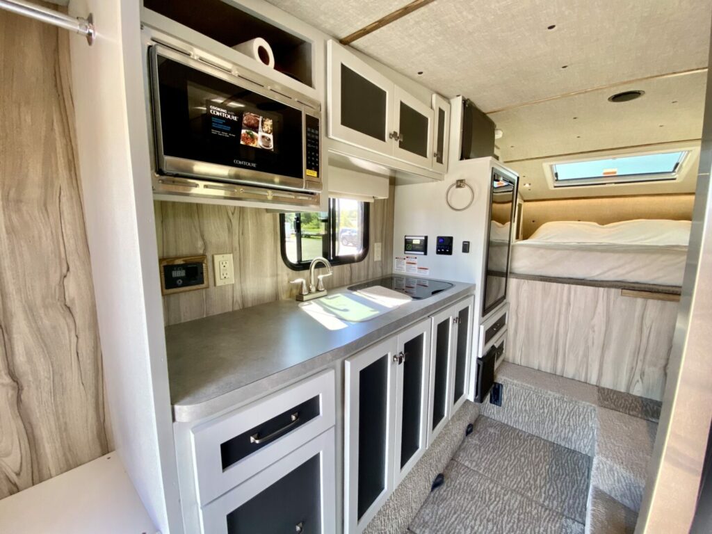 Kingstar campers give the perfect amount of space inside the kitchen and bedroom area, while being the perfect sized camper for your truck.