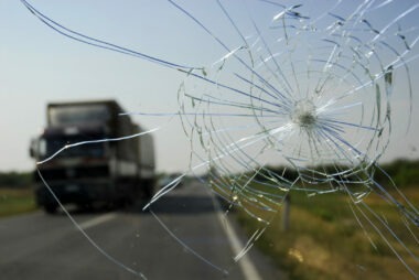 cracked RV windshield