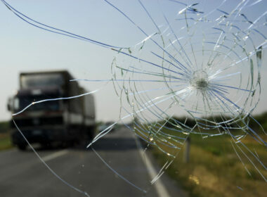 cracked RV windshield