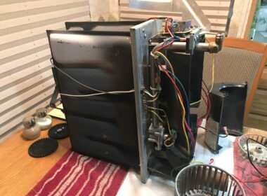 Suburban RV Furnace disassembled while being repaired