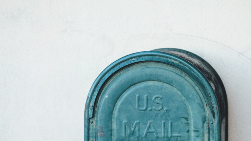 A close up of a mailbox, which RVers are unable to have traveling, making Americas Mailbox a great resource.