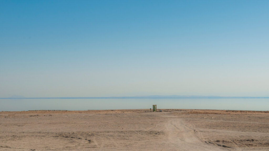 A view of the Salton Sea at one of the many camping areas. 