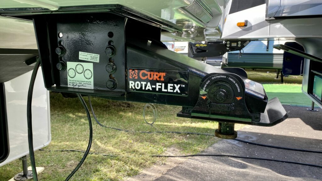 The Rota-flex fifth wheel kingpin, a company Lippert manufactures for 