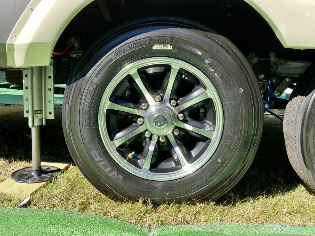Cooper RV tires on a fifth wheel RV 
