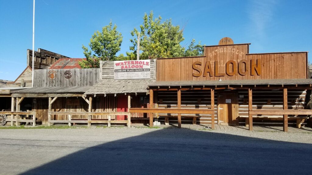 An old western style saloon. You can find this at one of the popular Montana RV parks 
