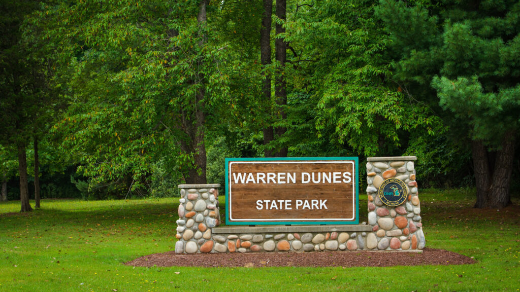 Warren Dunes state park, with two campgrounds in Michigan