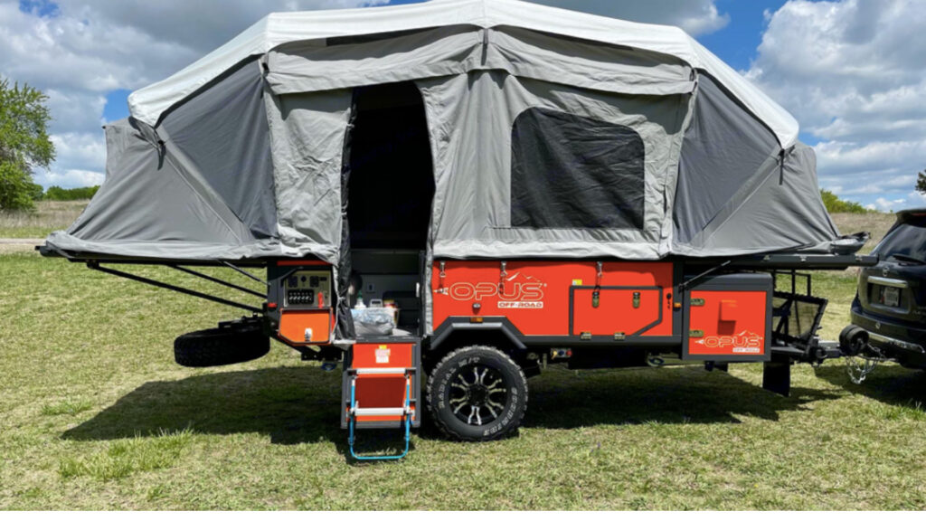 A 2021 Opus Camper pop up camper rental