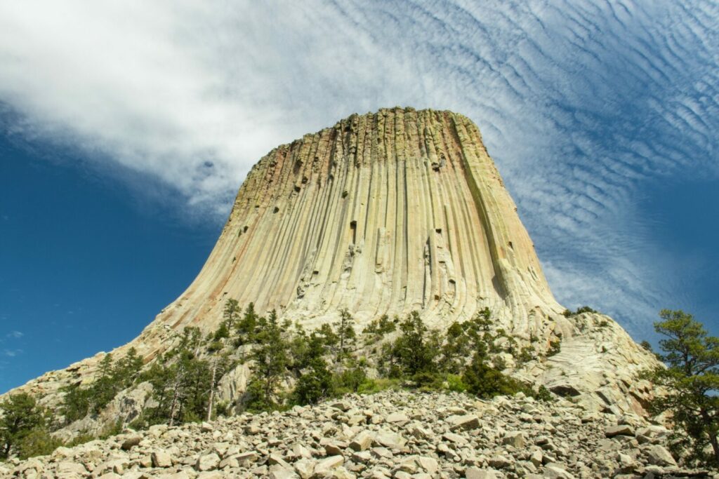 Devils Tower, a must see for tourists near Wyoming's national parks