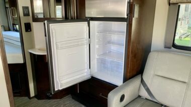 Norcold fridge in an rv with open