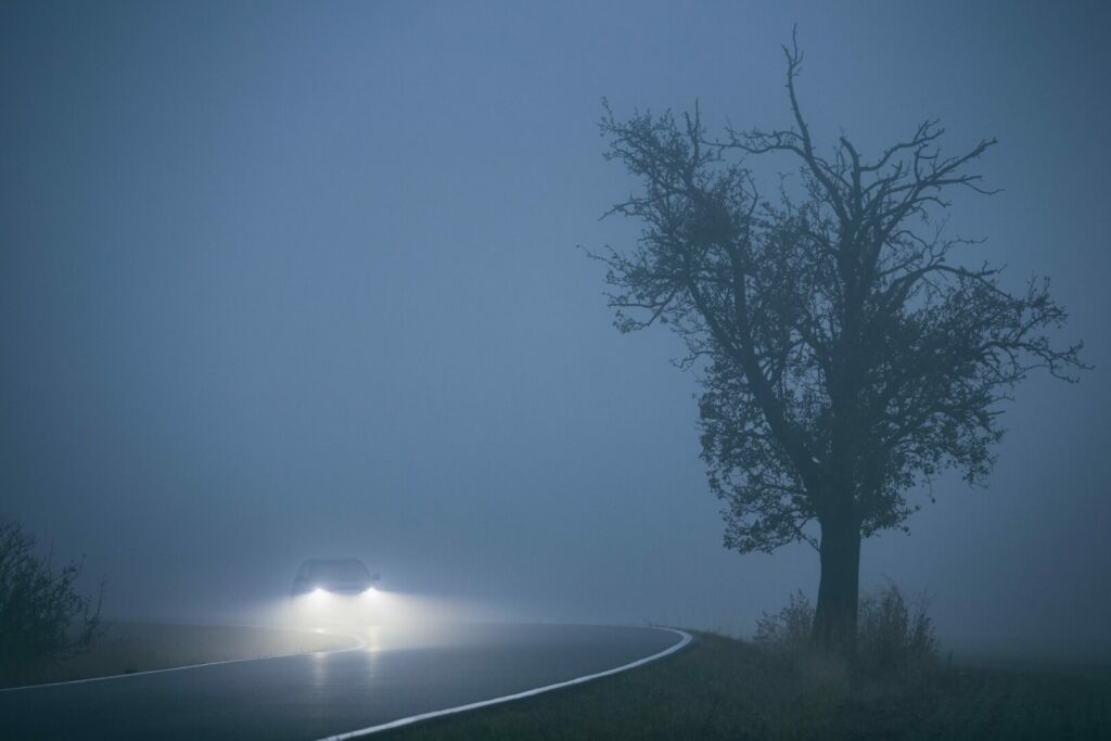 when driving in fog you should slow down if you are unable to see