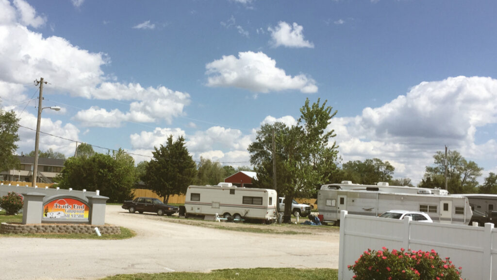 View of Trails End RV campground, a camping spot near St.louis, MO