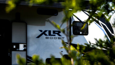 Close up of the XLR Boost toy hauler