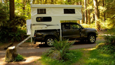 One of the Northstar Campers out in the woods