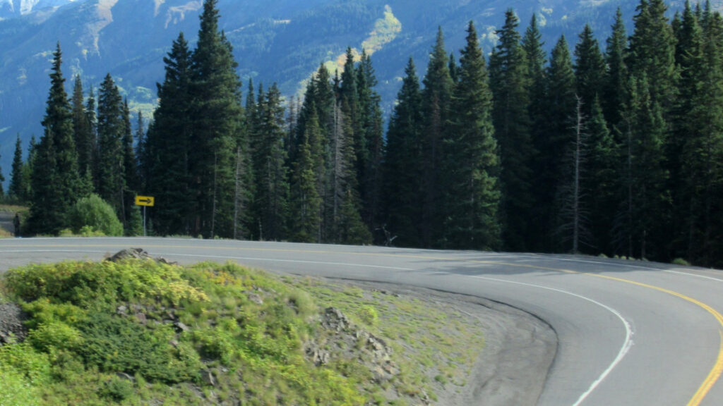 View of the million dollar highway, one of the scariest roads in America