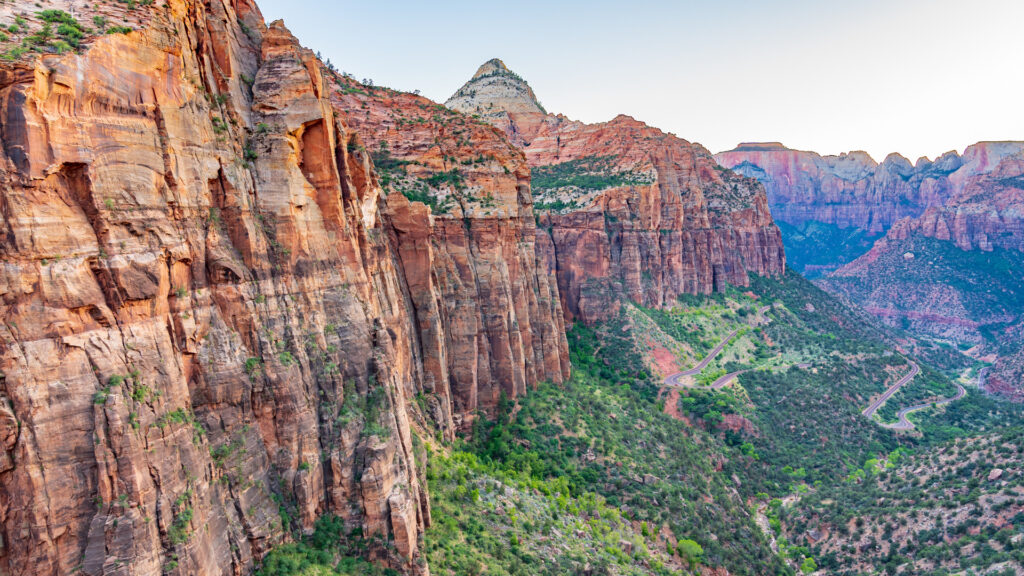 View of Zion National Park, one of the worst parks to visit in the summer