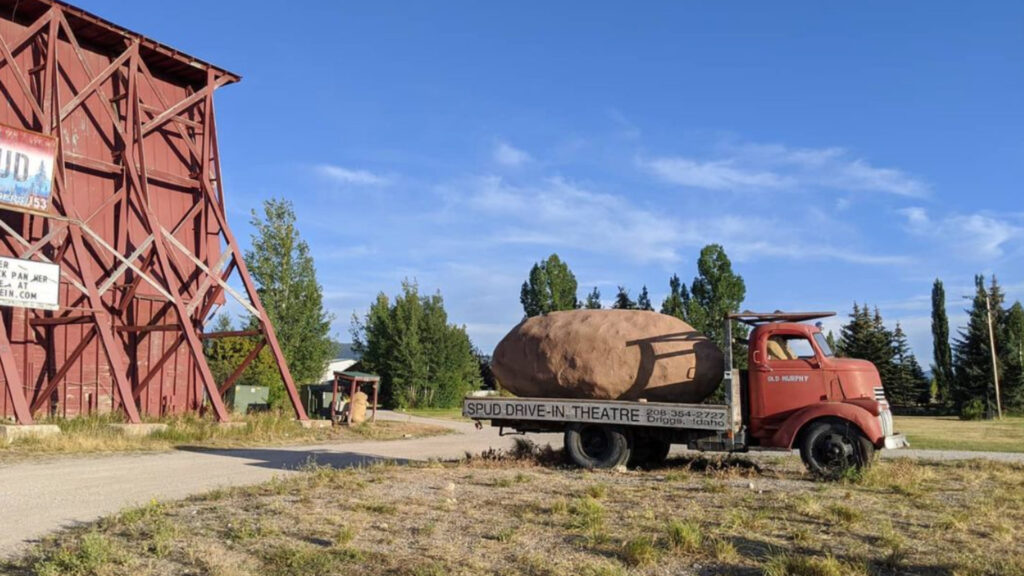 The Spud Drive in giant potato and truck, a well known roadside attraction