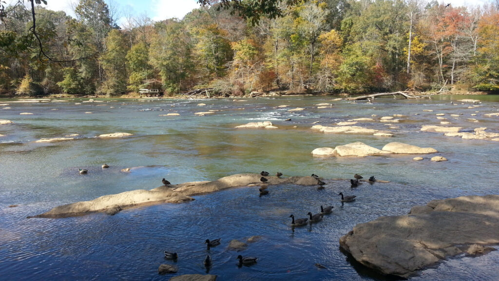 View of the Chattahoochee River National Recreation area, one of the national parks in georgia