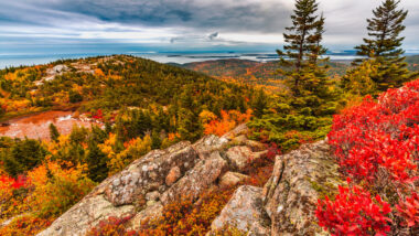 View of Acadia National Park, one of the best parks to visit in october