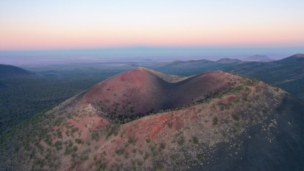 View of Sunset Crater Volcano National Monument, one of Arizona's National Parks