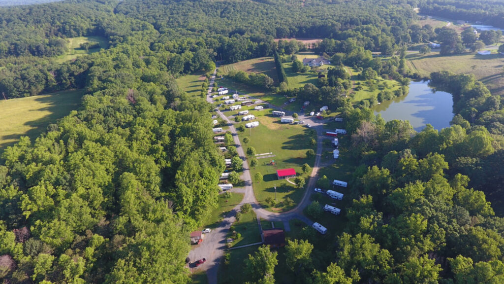 View of Smith Mountain campground, a popular camping location in virginia mountains