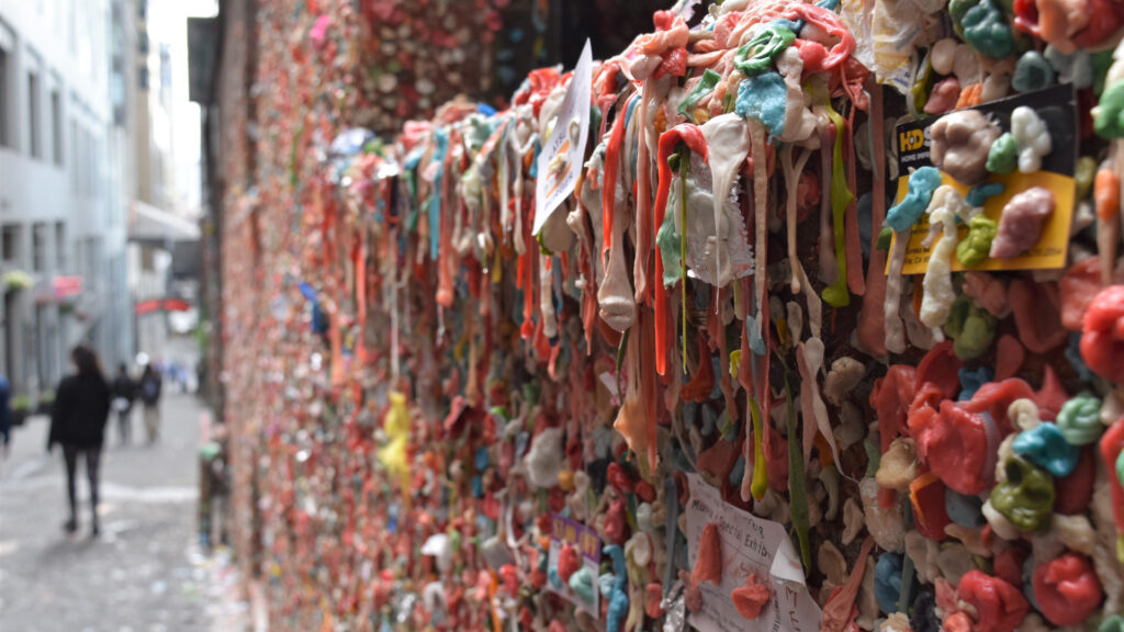 Many enjoy exploring the gum wall while visiting the thousand trails chehalis resort