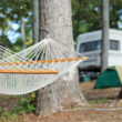 A hammock and an RV at thousand trails chehalis resort
