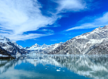 View of Glacier Bay National Park in Alaska