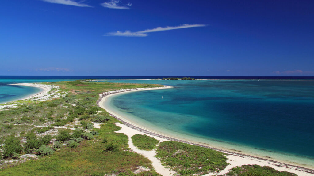View of Dry Tortugas National Park in the winter, during one of the best times to visit 