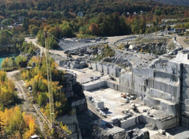 View of Rock of Age Granite Quarry