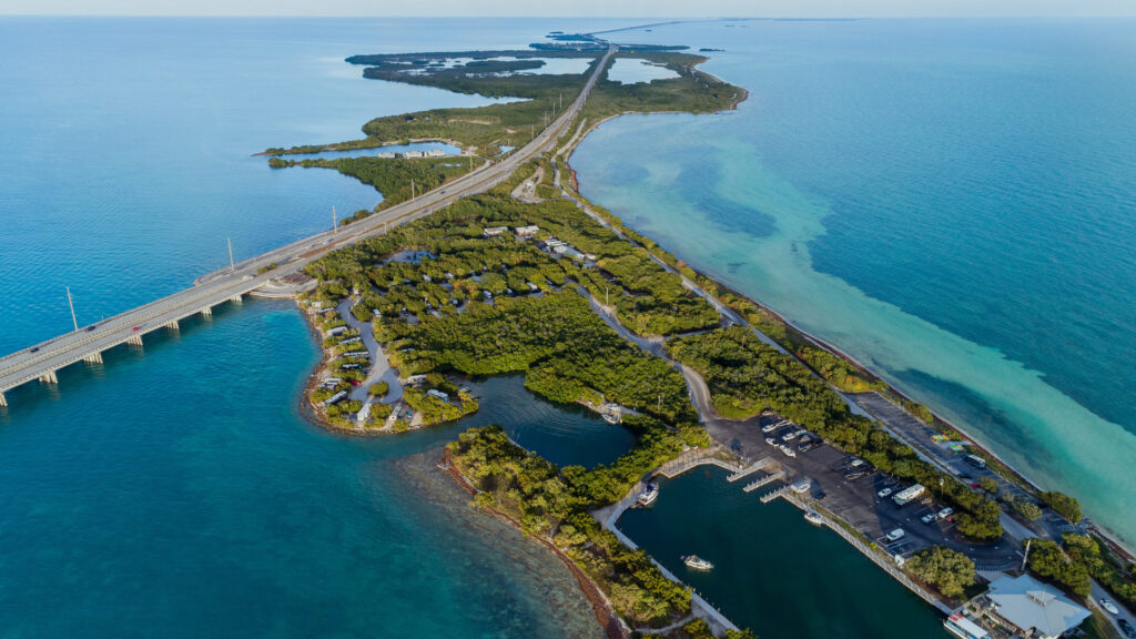 View of Bahia Honda State Park in florida with rv camping