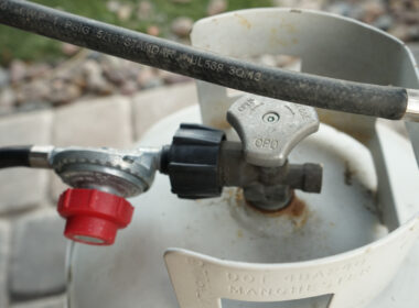 Close up of a propane tank that needs to get its recertify