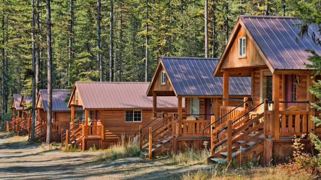 Multiple cabins at Encore RV Resorts