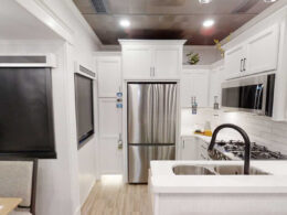 A The rear kitchen fifth wheel